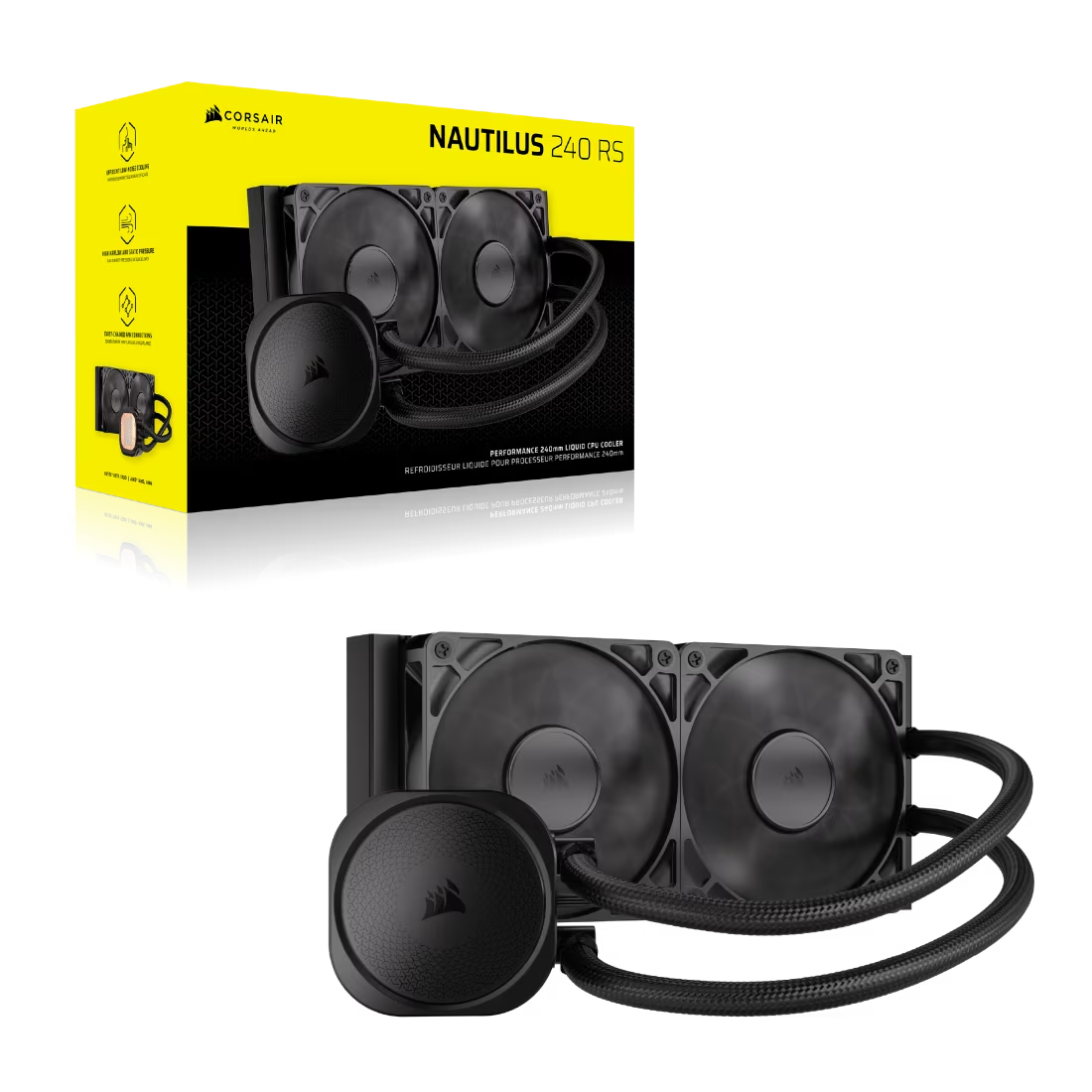 Enfriamiento Corsair Nautilus 240 Rs Lga 1851 Am5 Cw-9060088-ww Negro