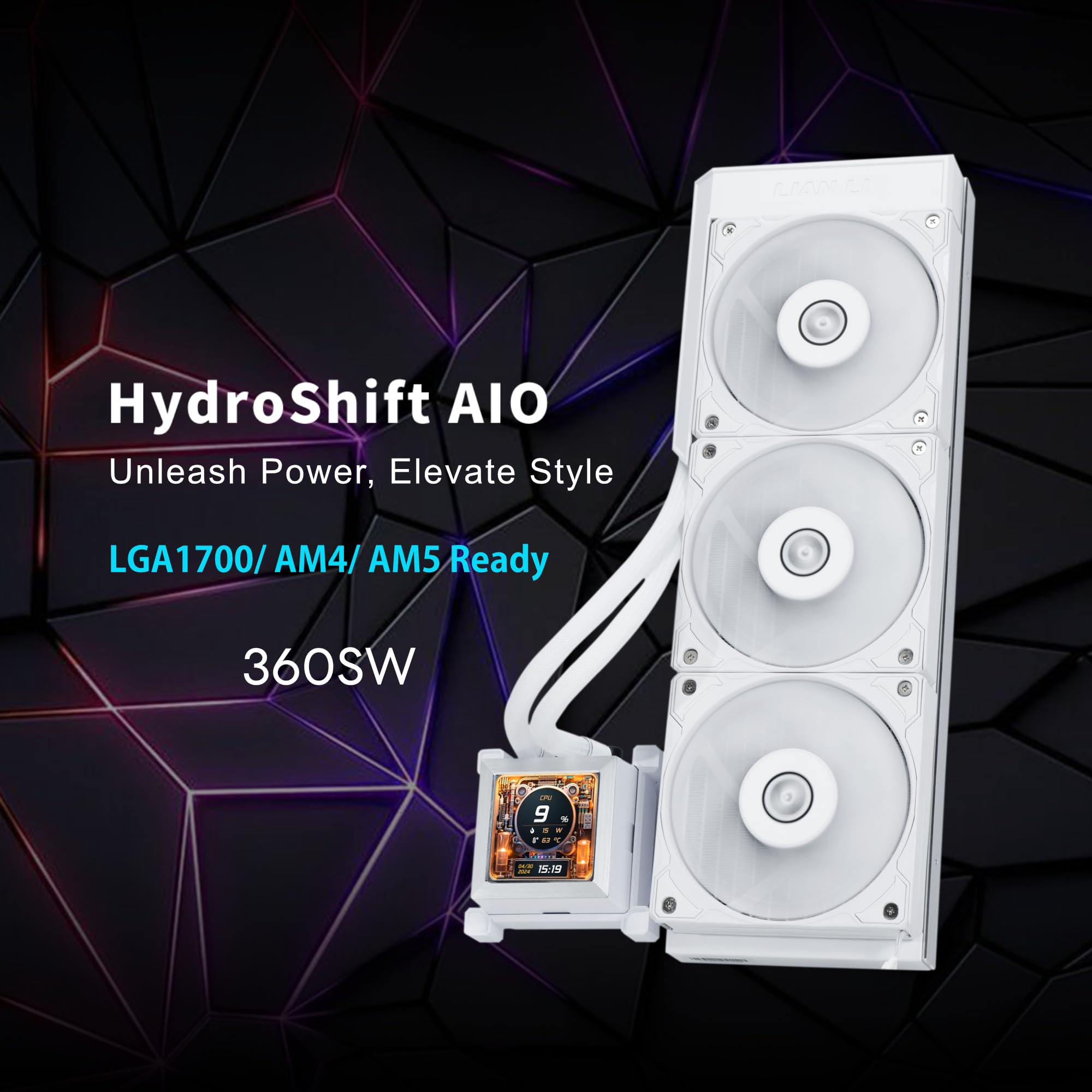 Foto 3 | Enfriador de Líquido AIO Lian Li HydroShift 360 con 3 Ventiladores de 28 mm - Venta Internacional