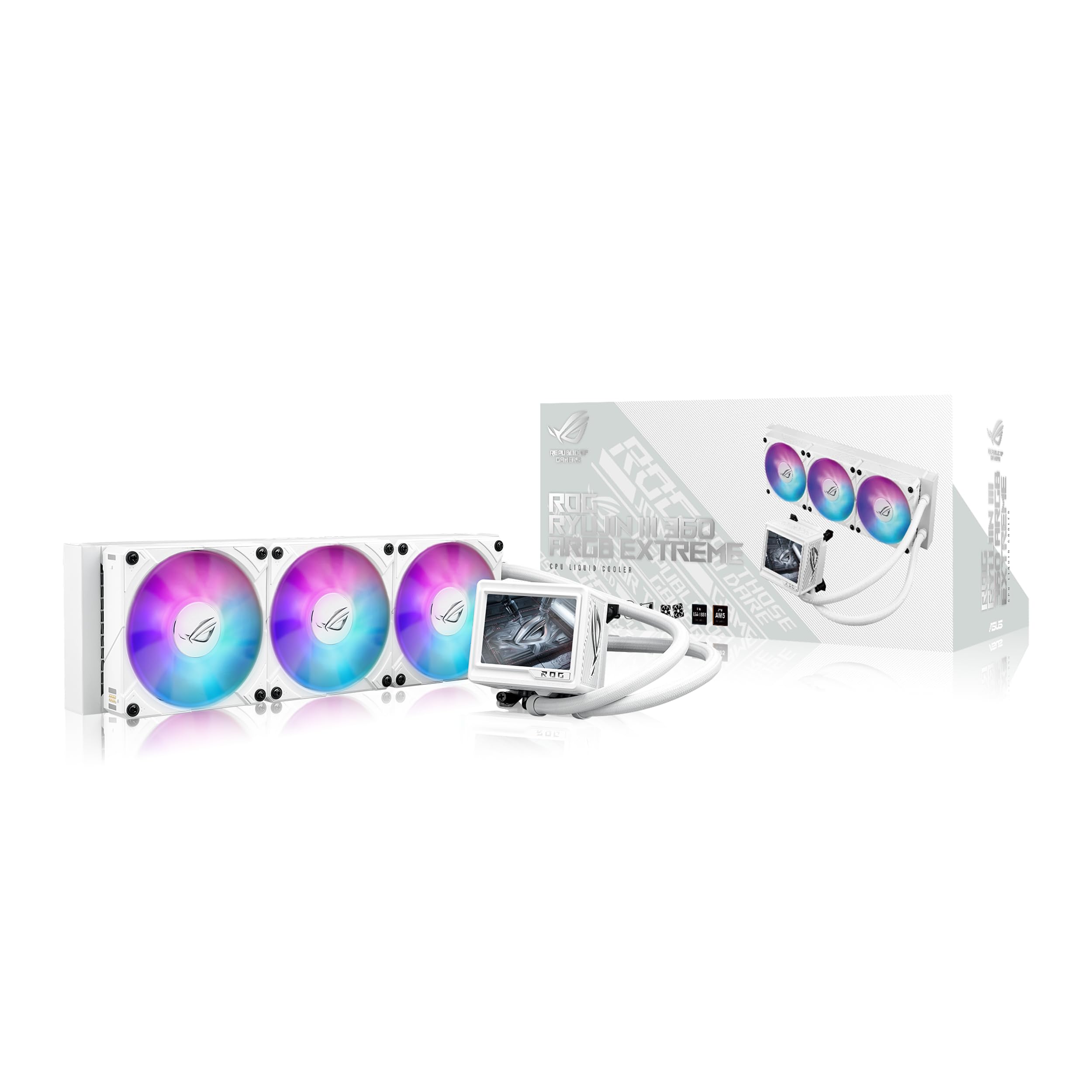 Enfriador Líquido Para Cpu Asus Rog Ryuyjin Iii 360 Argb Extreme White - Venta Internacional.