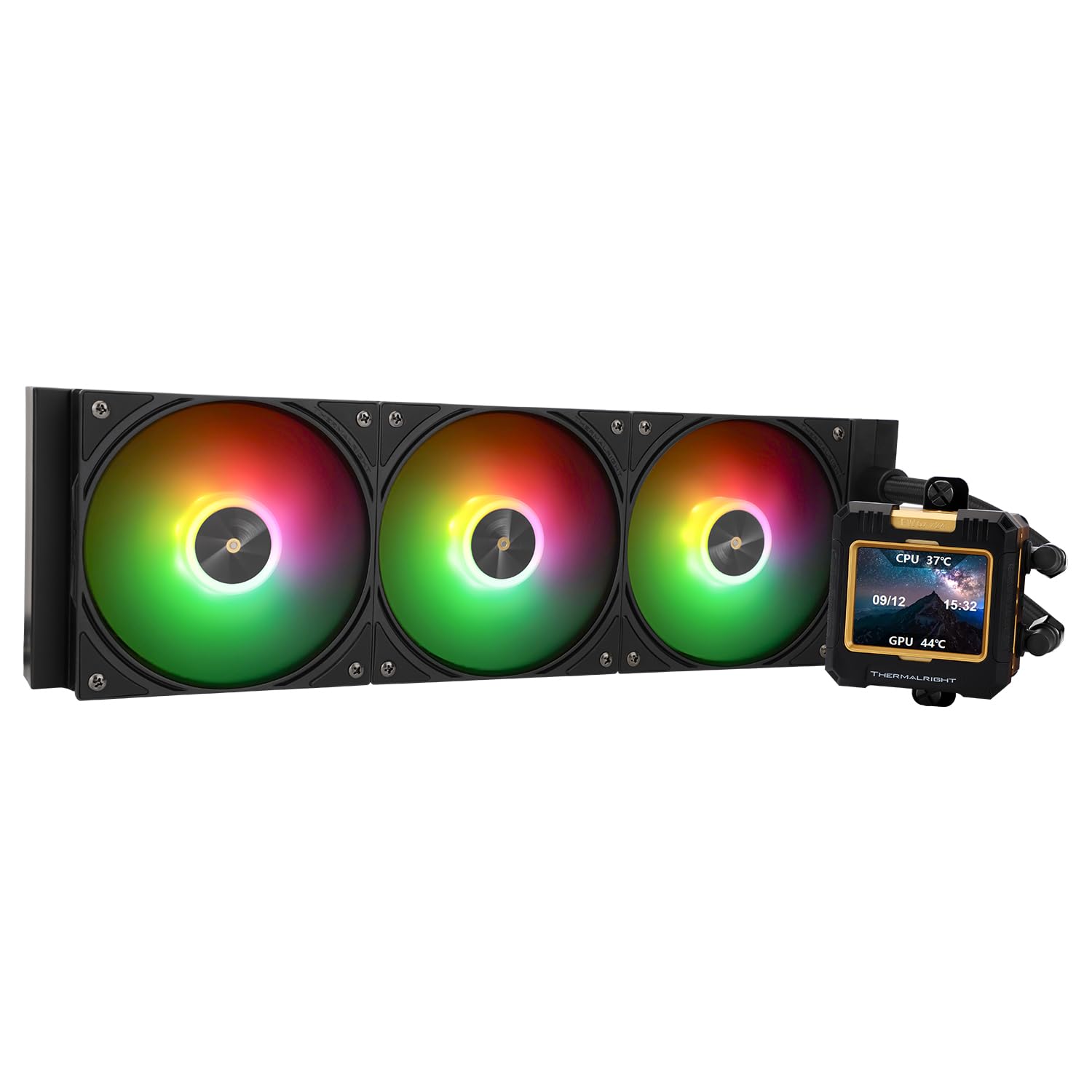 Enfriador Aio Para Cpu Thermalright Fw360 Negro Argb 360 Mm Con Pantalla Lcd - Venta Internacional.