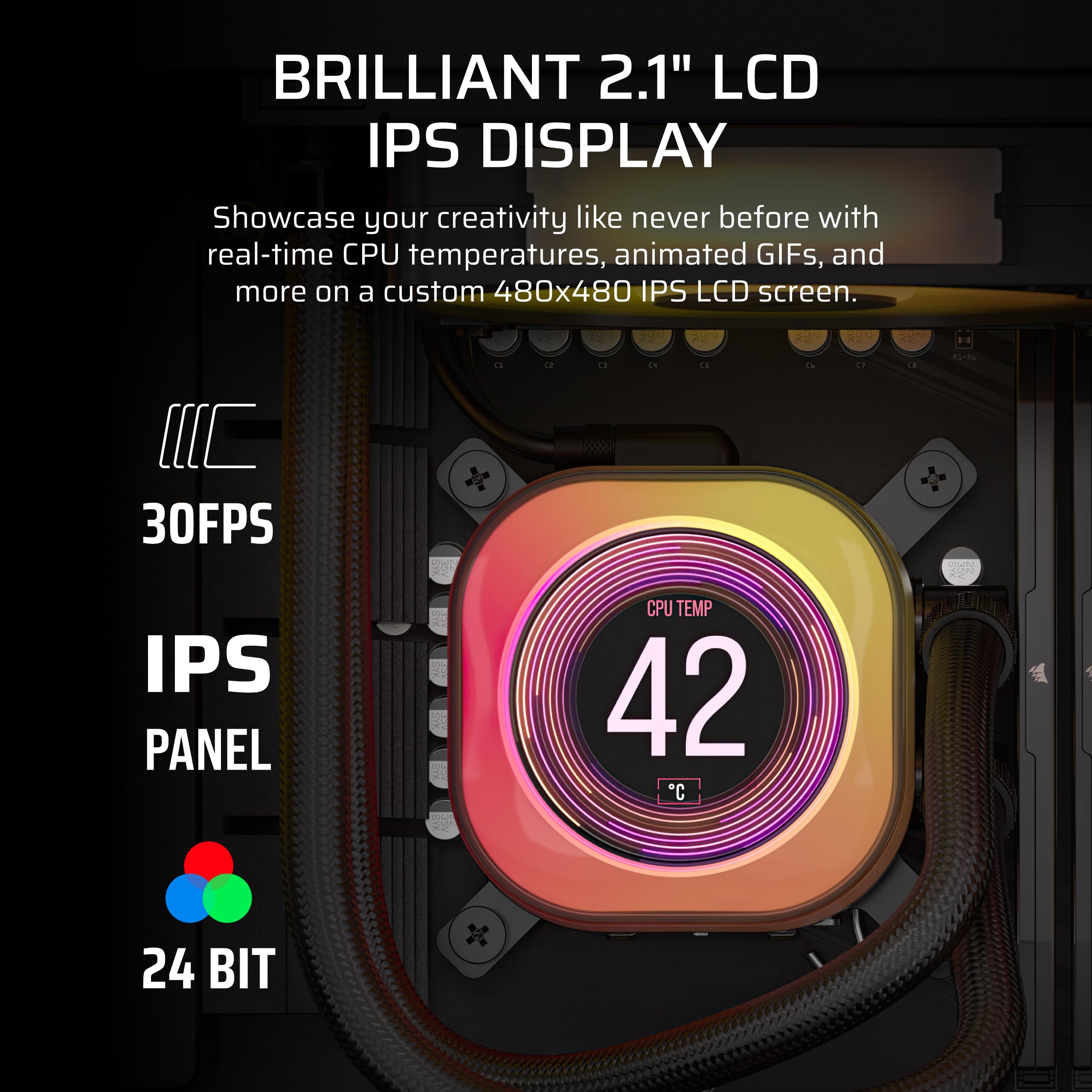 Foto 5 pulgar | Enfriador Líquido Para Cpu Corsair Icue Link Titan 240 Rx Lcd 240 Mm - Venta Internacional.