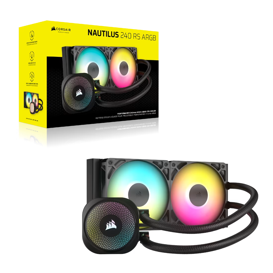 Enfriamiento Corsair Nautilus 240 Rs Argb Negro Lga1851/am5 Cw-9060092-ww