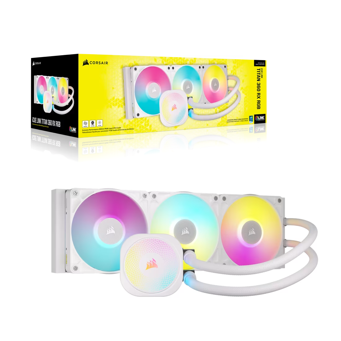 Enfriamiento Corsair Icue Link Titan 360 Rx Rgb Blanco Lga1851/am5 Cw-9061021-ww