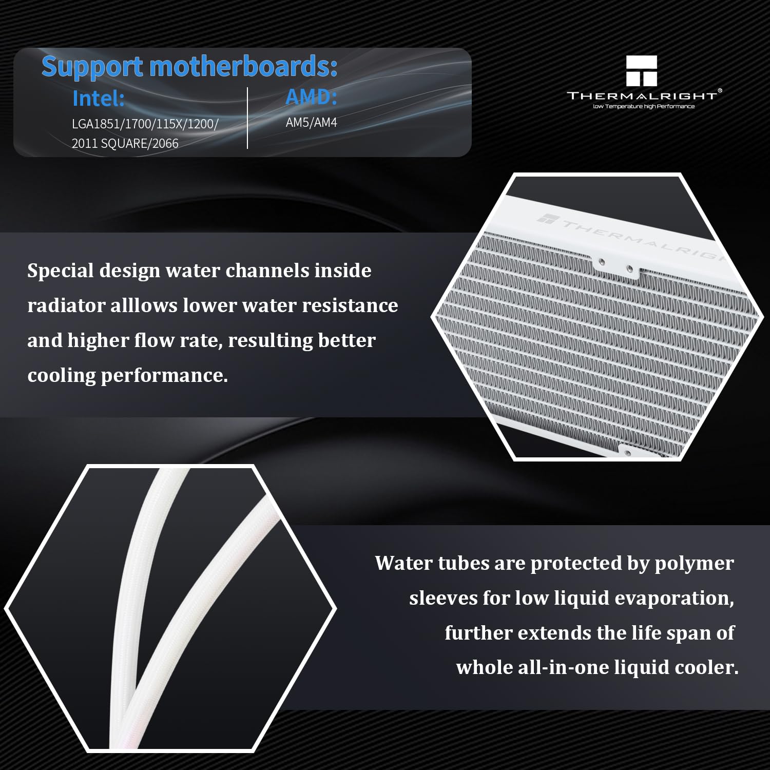 Foto 3 | Enfriador De Agua Para Cpu Thermalright Fw 360 Blanco Argb V2 360 Mm - Venta Internacional.