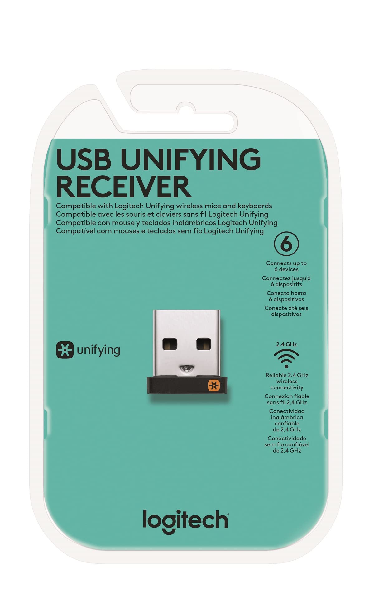 Foto 7 pulgar | Receptor Unifying Logitech Inalámbrico Usb De 2,4 Ghz Negro - Venta Internacional.