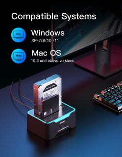 Foto 5 | Estación De Acoplamiento De Disco Duro Inateck Rgb Sata A Usb 3.0 - Venta Internacional.