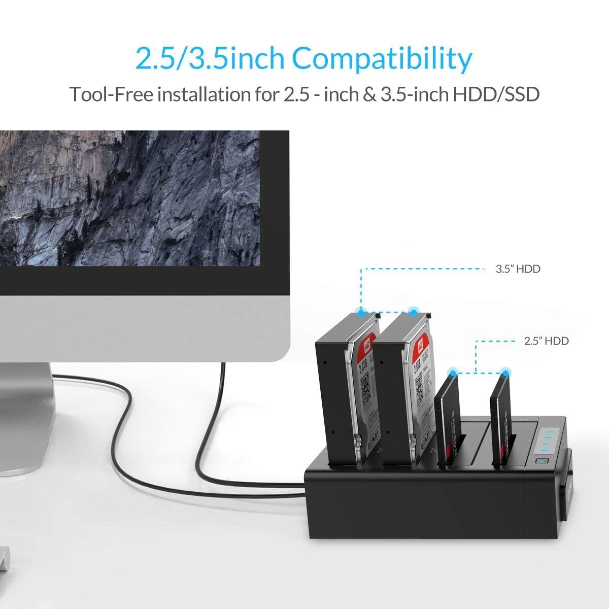 Foto 2 | Estación De Acoplamiento De Disco Duro Externa Orico 4 Bay Usb 3.2 Gen 1 - Venta Internacional.