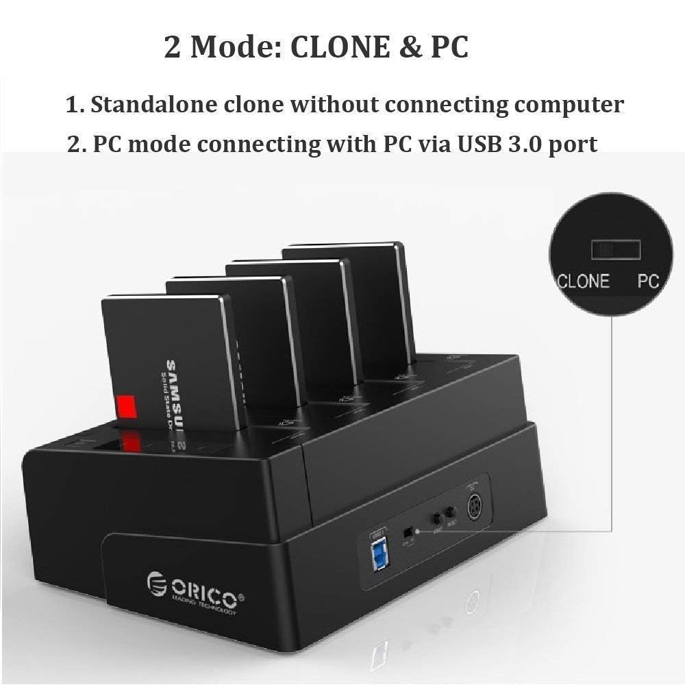 Foto 4 | Estación De Acoplamiento De Disco Duro Externa Orico 4 Bay Usb 3.2 Gen 1 - Venta Internacional.