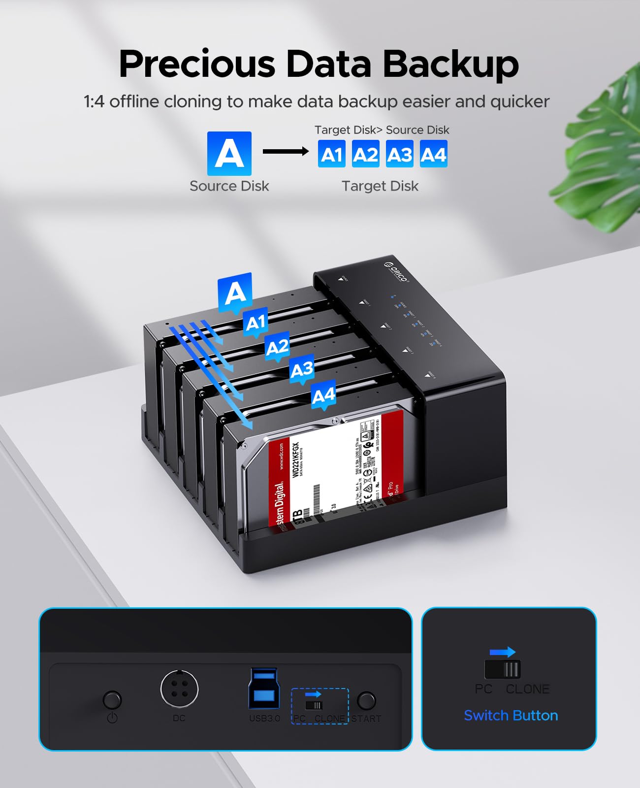 Foto 3 pulgar | Estación De Acoplamiento De Disco Duro Orico 6558us3-c 5 Bahías Usb 3.0 - Venta Internacional.