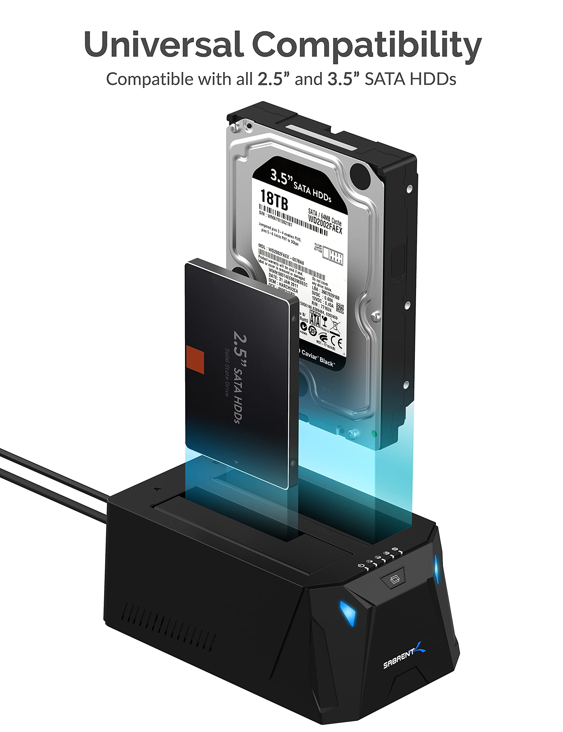 Foto 3 | Estación De Acoplamiento Para Disco Duro Sabrent Usb Tipo C Sata De 2,5 Y 3,5 Pulgadas - Venta Internacional.