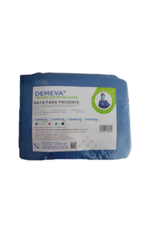 Foto 5 | Bata Desechable para Paciente Demeva Azul 10 Piezas