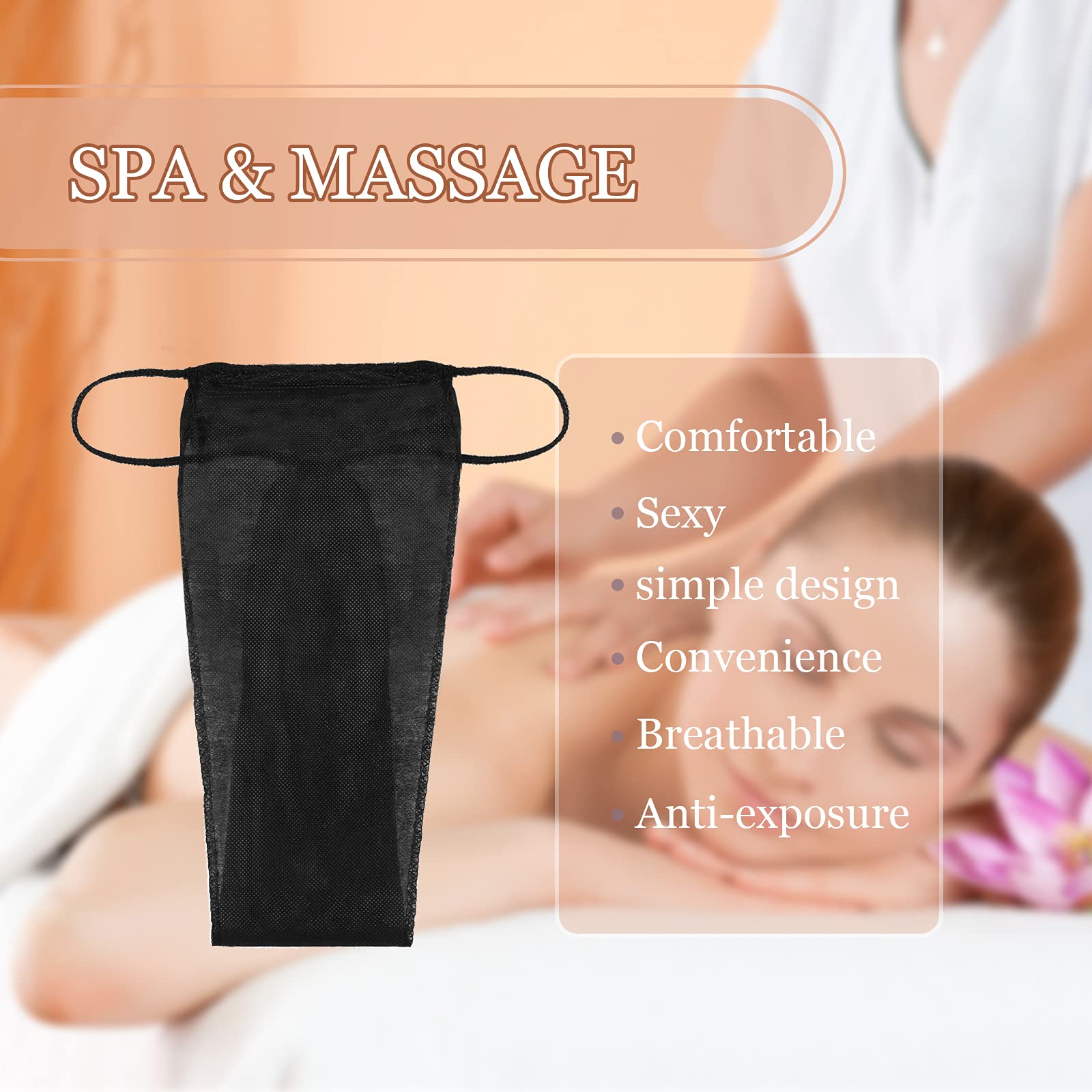 Foto 5 pulgar | Bragas Desechables Geyoga Para Mujer, 100 Piezas, Color Negro - Venta Internacional.