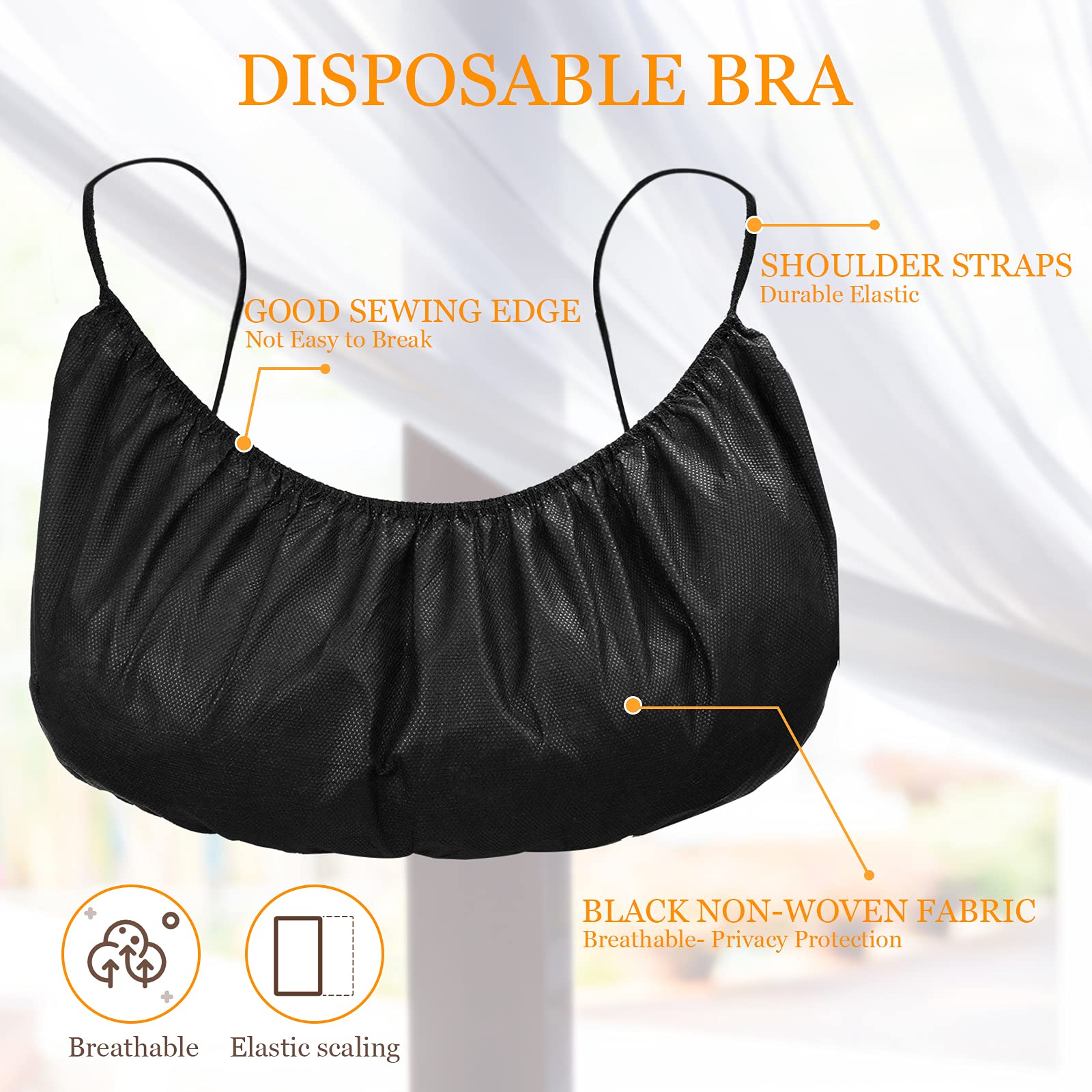 Foto 4 pulgar | Sujetadores Desechables No Tejidos Geyoga 100 Piezas Para Mujer (negros) - Venta Internacional.