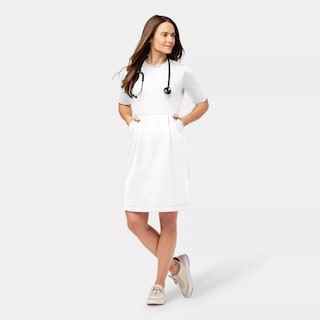 Foto 2 | Vestido Medico Quirúrgico P/ Mujer Blanco 9199 Talla M Wonderwink