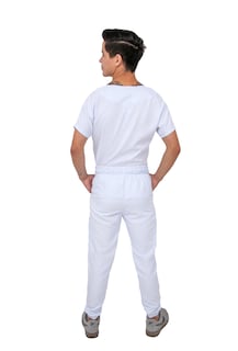 Foto 5 | Pijama Quirúrgica Jogger Blanca para Hombre