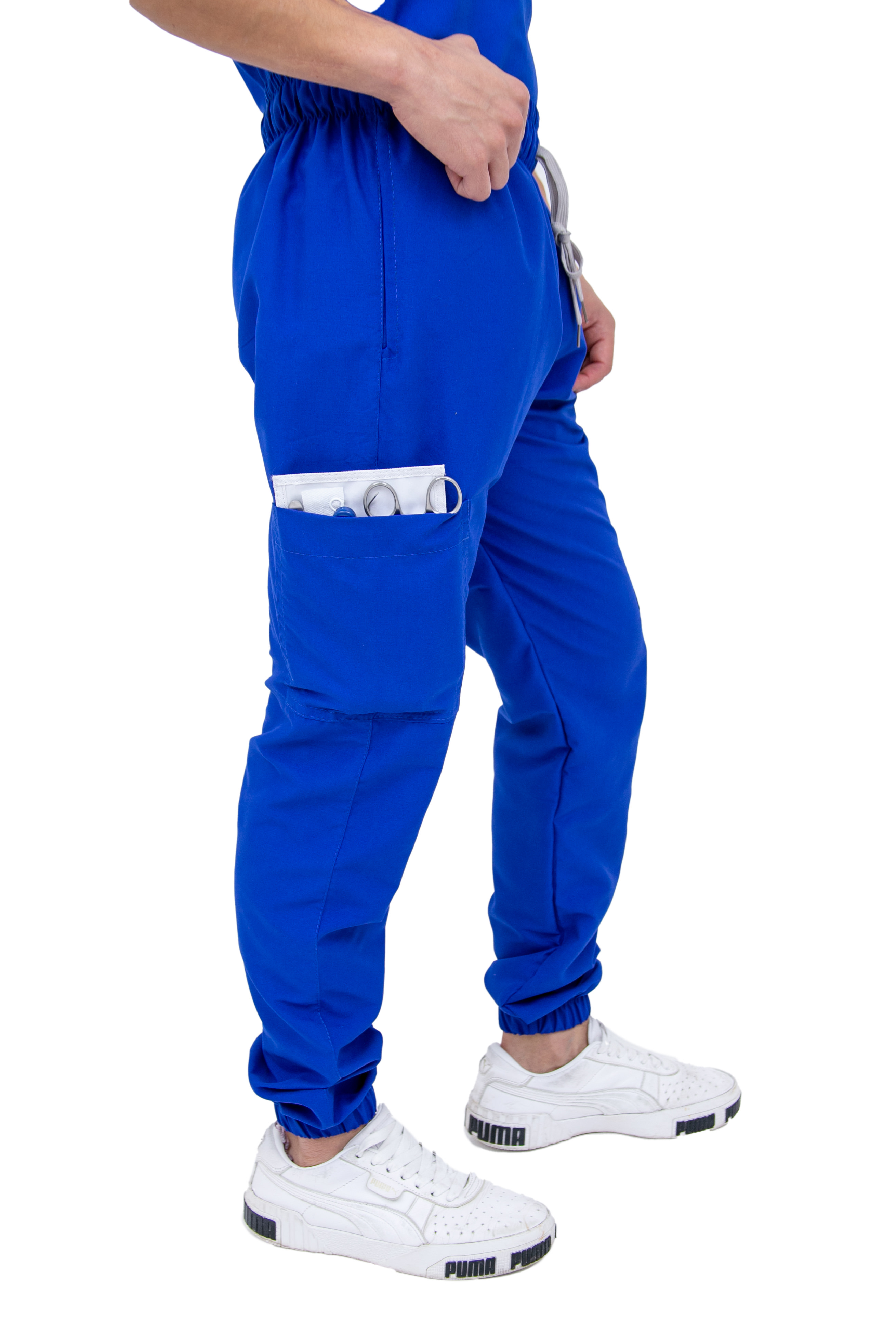 Foto 5 pulgar | Pijama Quirúrgica Jogger Azul Rey para Hombre
