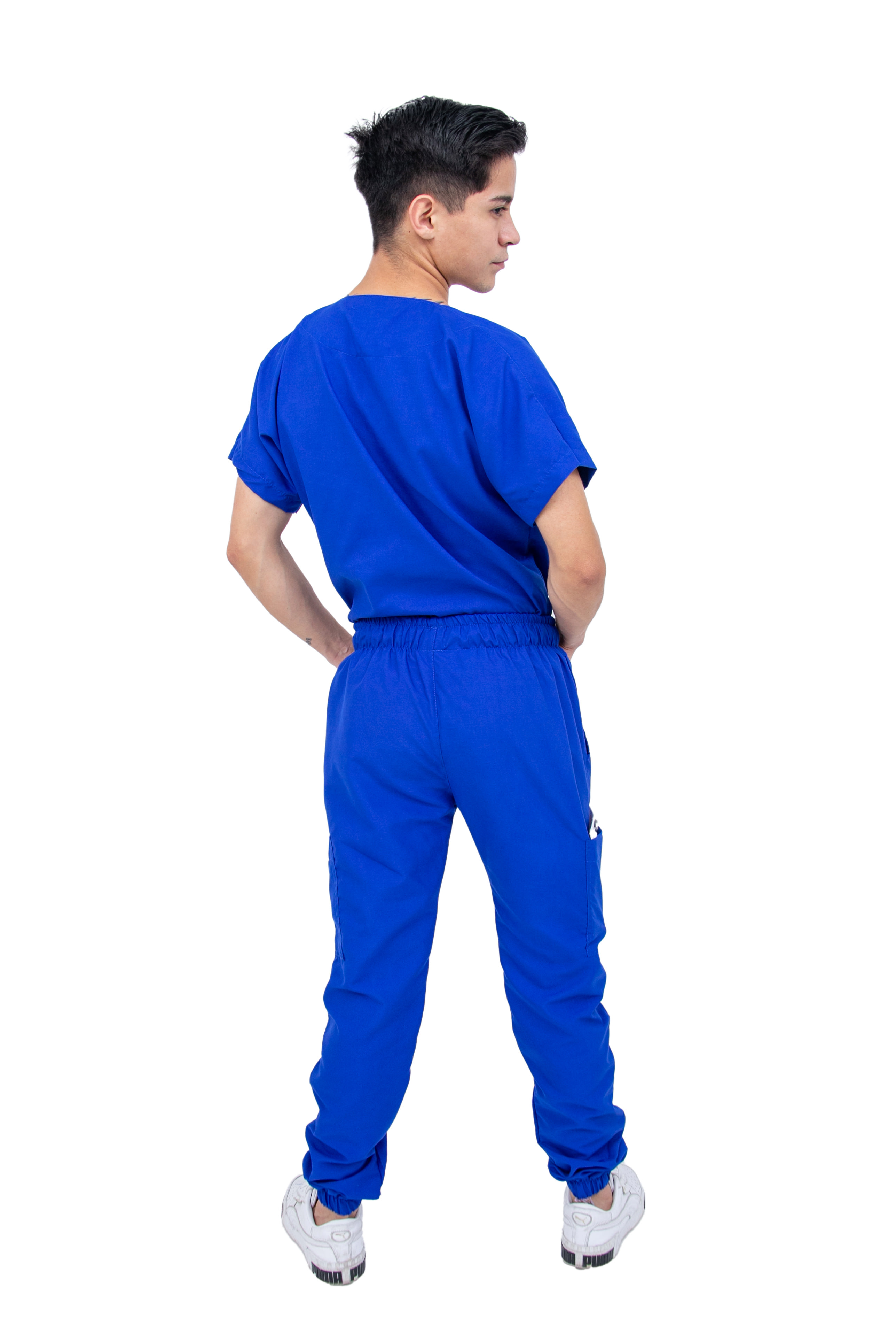 Foto 5 | Pijama Quirúrgica Jogger Azul Rey para Hombre