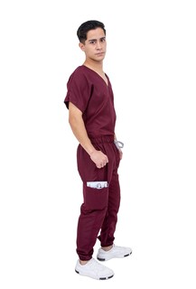 Foto 3 | Pijama Quirúrgica Jogger Vino para Hombre
