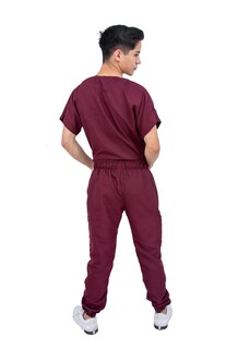 Foto 5 | Pijama Quirúrgica Jogger Vino para Hombre