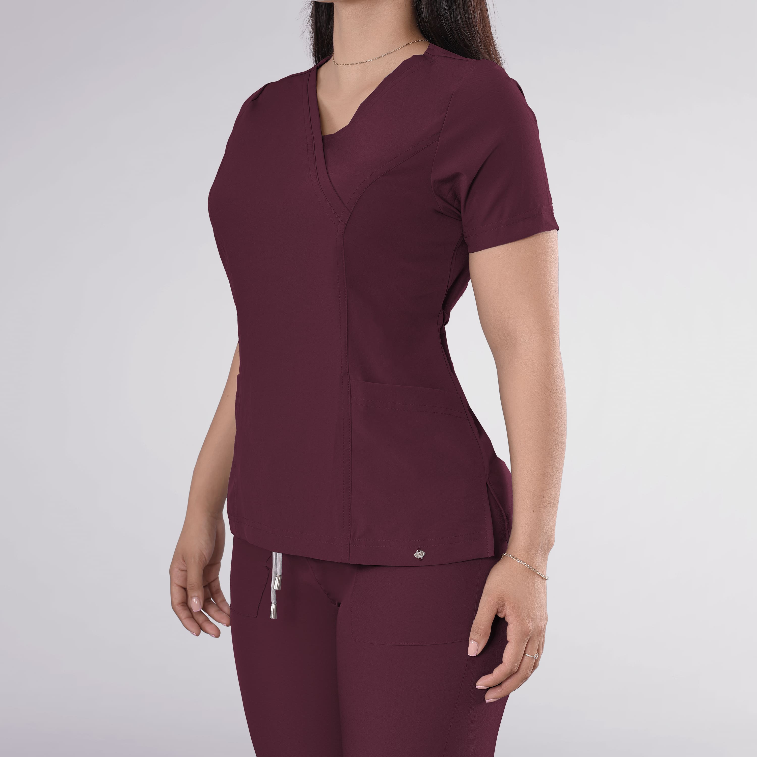 Foto 3 pulgar | Uniforme Médico Quirúrgico Sea Brazil Antifluido Vino para Mujer