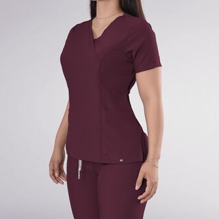 Foto 2 | Uniforme Médico Quirúrgico Sea Brazil Antifluido Vino para Mujer