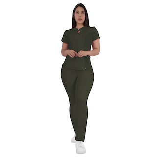 Foto 1 | Conjunto Quirúrgico Sea Brazil Antifluido Verde Olivo para Mujer