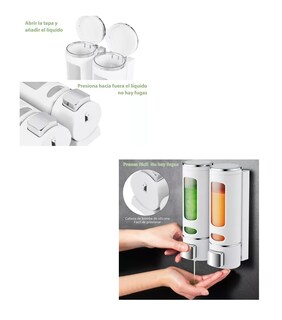 Foto 2 | Dispensador de Gel Antibacterial Rellenable 800 ml para Baño