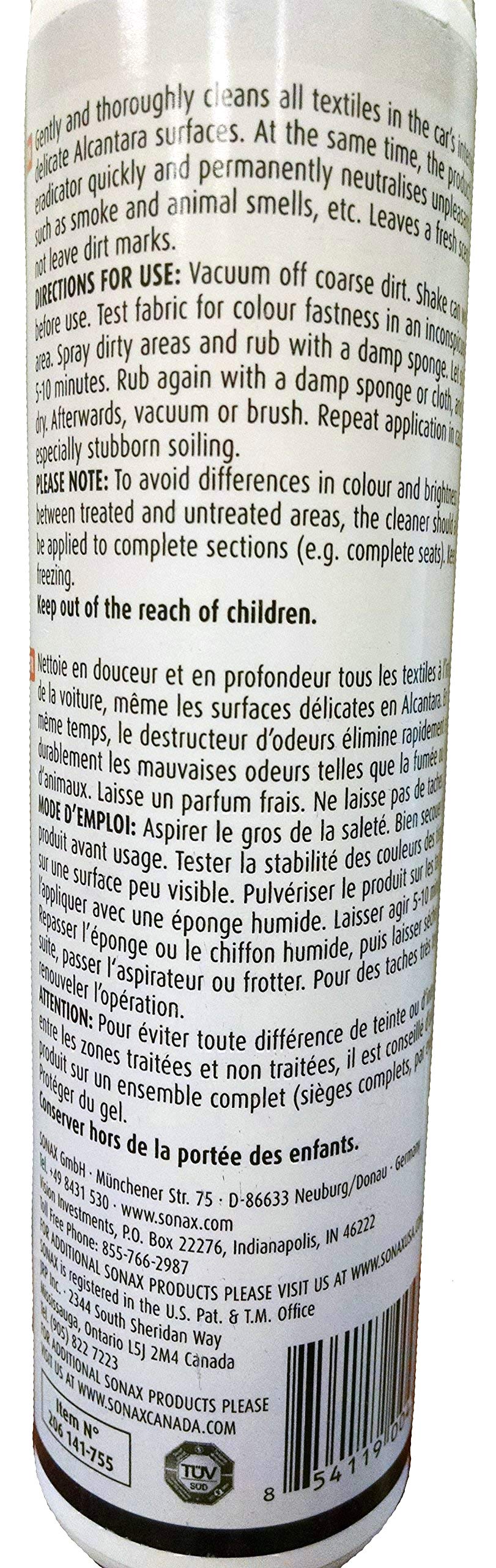 Foto 8 pulgar | Limpiador Sonax Para Tapicería Y Alcántara 250 Ml - Venta Internacional.