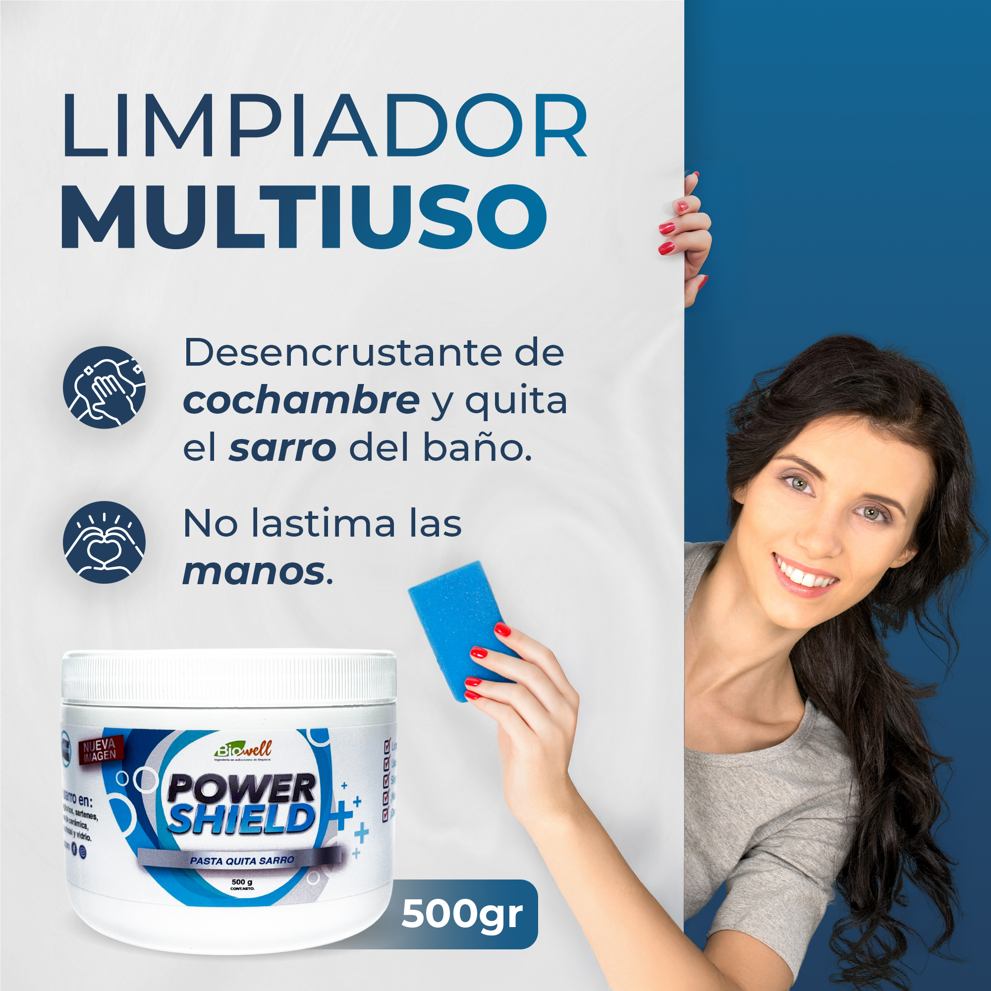 Foto 2 | Limpiador Quifex Power Shield Desencrustante de Cochambre y Quita Sarro  500gr