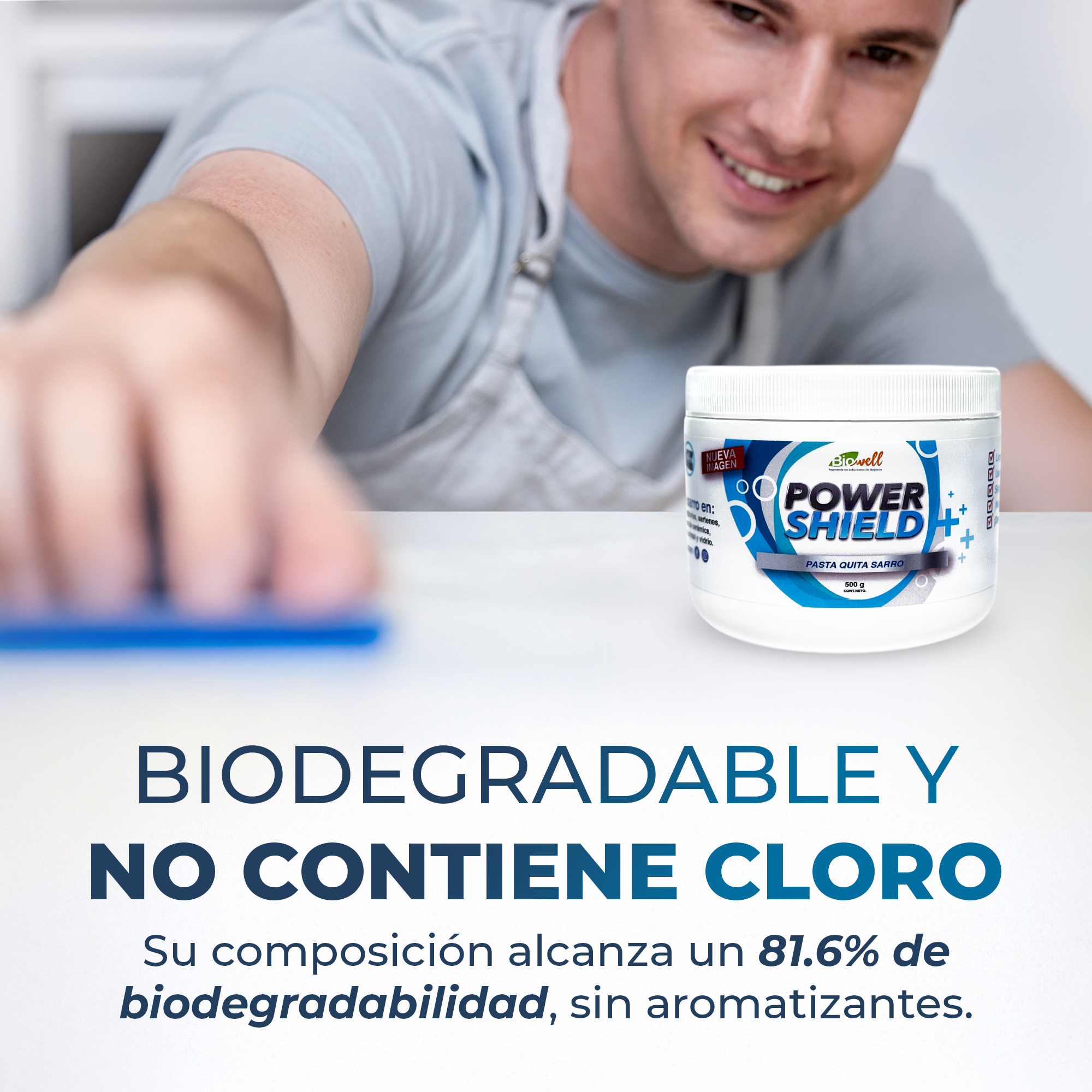 Foto 4 pulgar | Limpiador Quifex Power Shield Desencrustante de Cochambre y Quita Sarro  500gr