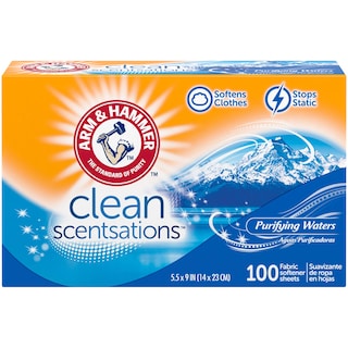 Foto 1 | Láminas Suavizantes de Telas Arm & Hammer Purifying Waters 100 Hojas - Venta Internacional