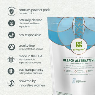 Foto 2 | Cápsulas Alternativas A La Lejía Para Lavar Ropa Grab Green, 60 Unidades - Venta Internacional.