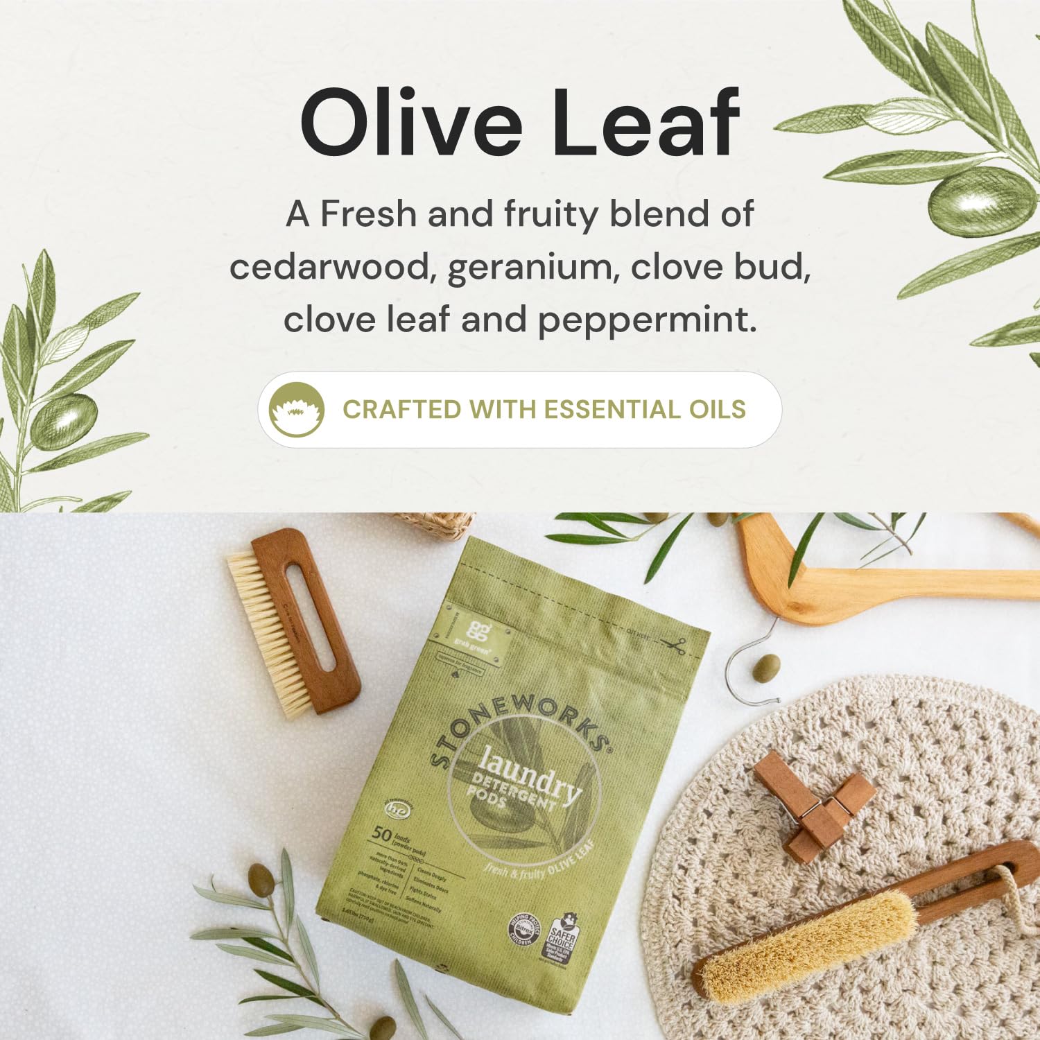 Foto 4 | Detergente En Cápsulas Grab Green Stoneworks Olive Leaf, 50 Unidades - Venta Internacional.