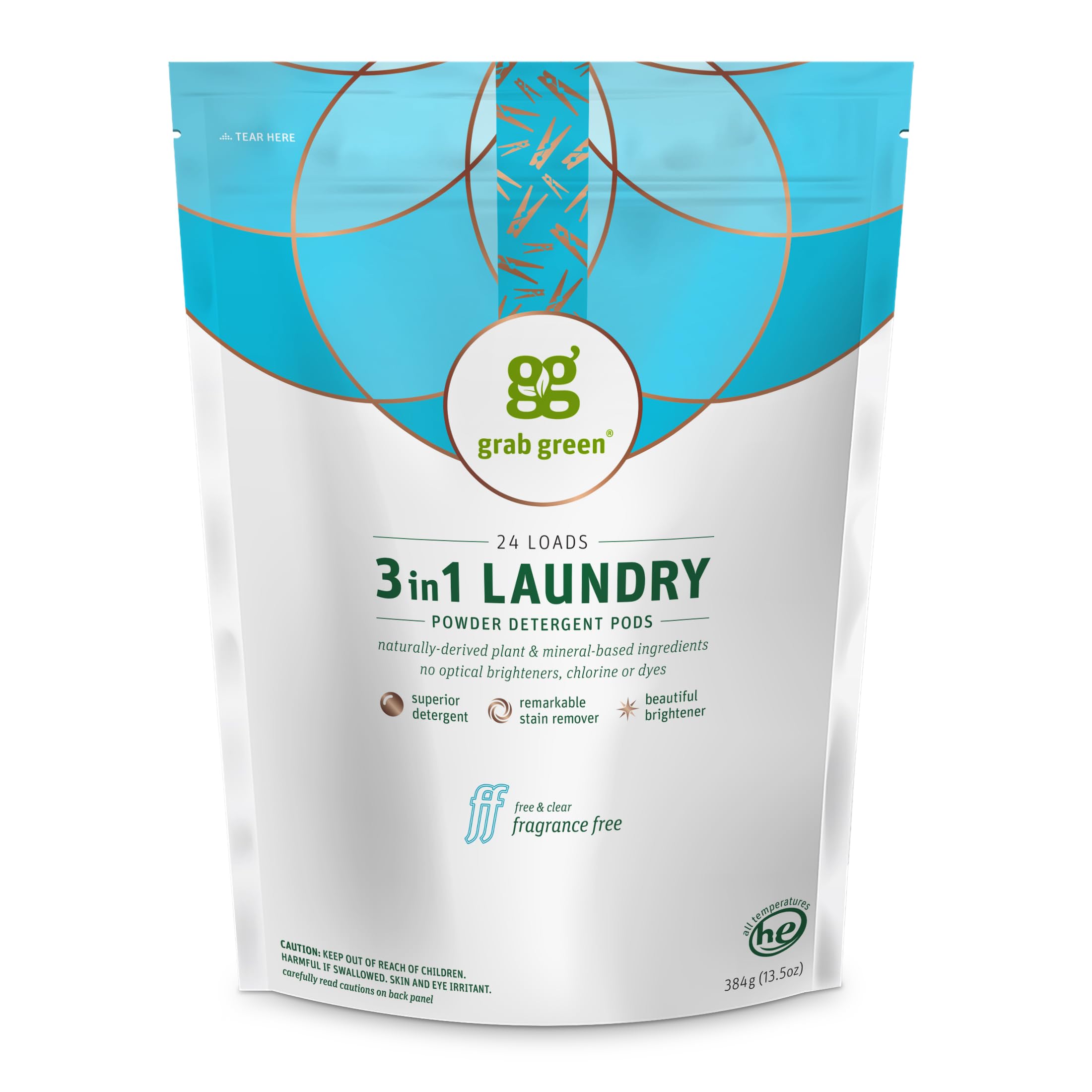 Foto 2 pulgar | Detergente Para Ropa En Cápsulas Grab Green 3 En 1  24 Cápsulas  Sin Fragancia - Venta Internacional.