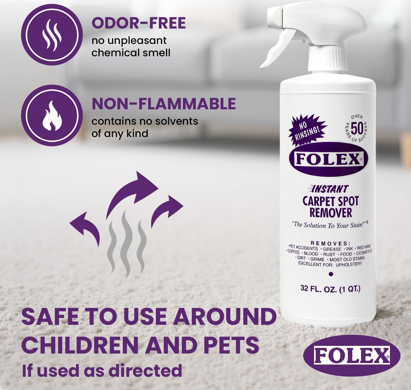 Foto 4 pulgar | Quitamanchas Para Alfombras Folex Instant  946 Ml  Paquete De 2 - Venta Internacional.