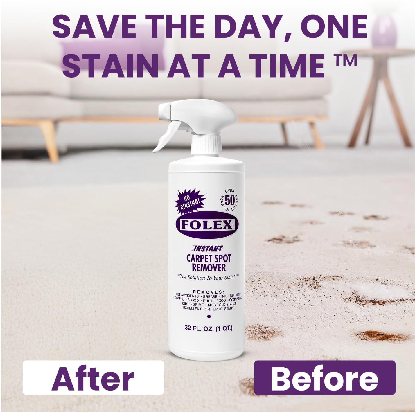 Foto 7 | Quitamanchas Para Alfombras Folex Instant  946 Ml  Paquete De 2 - Venta Internacional.
