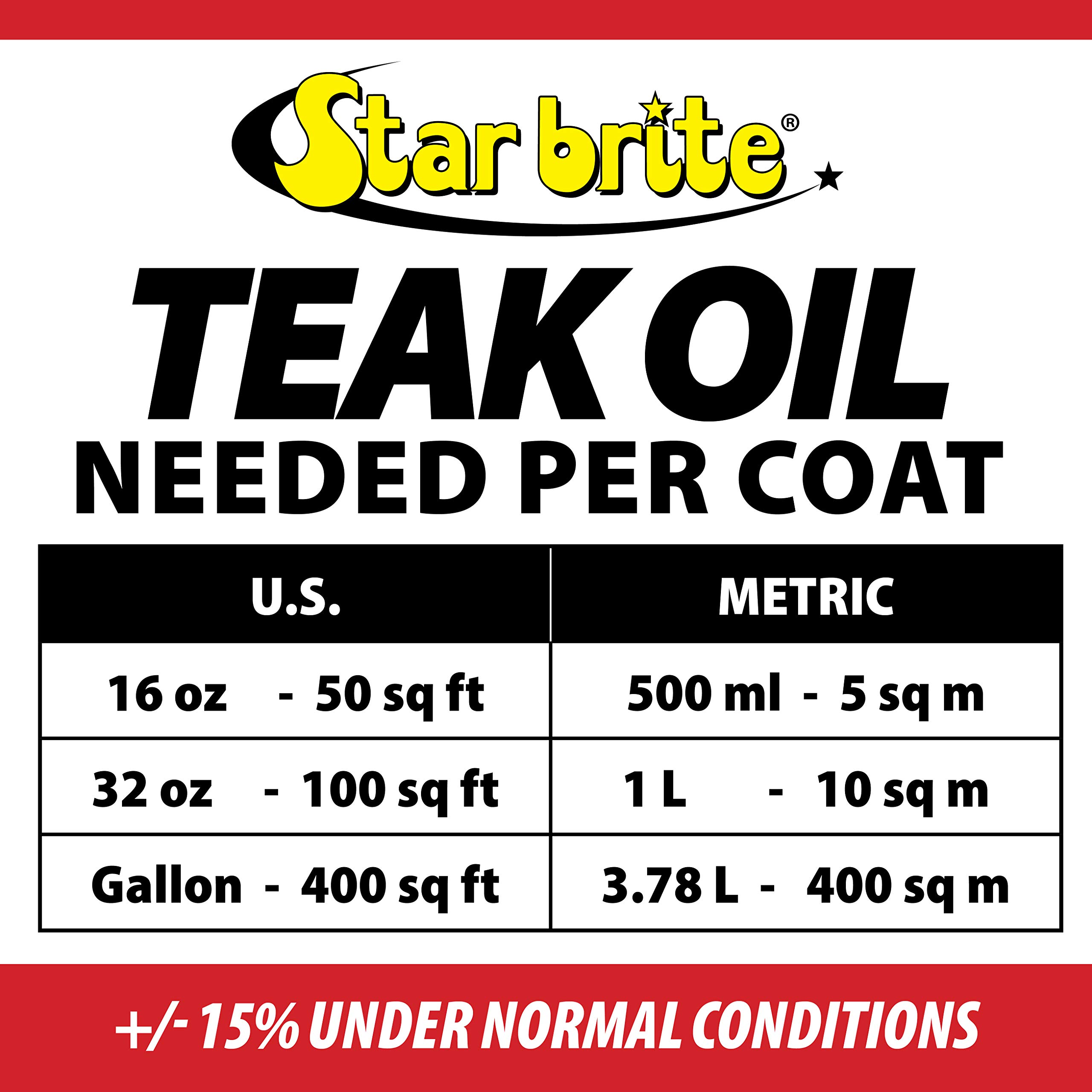 Foto 6 pulgar | Aceite De Teca Star Brite Premium Golden, 960 Ml, Sellador Definitivo - Venta Internacional.