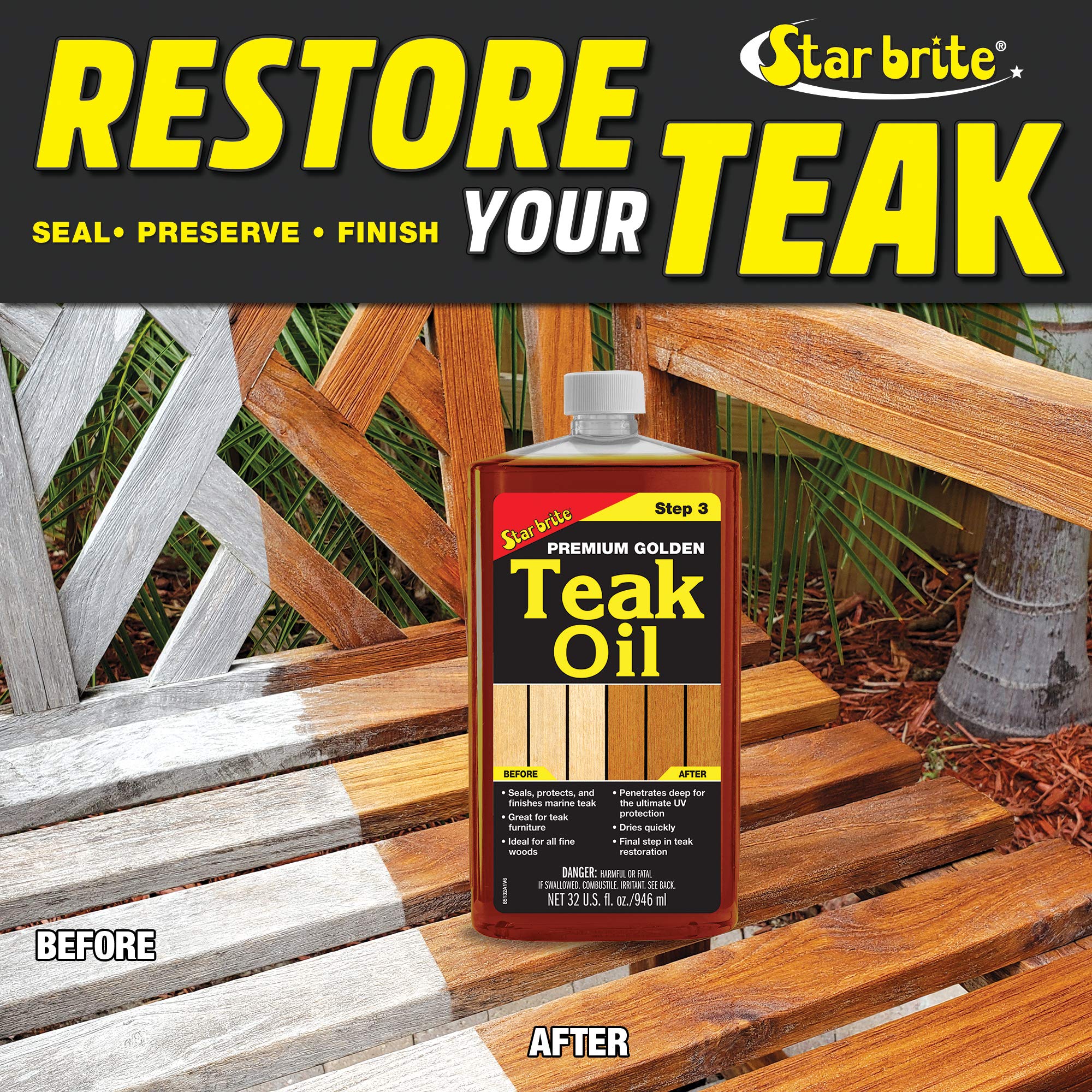 Foto 5 pulgar | Aceite De Teca Star Brite Premium Golden Sealer Preserver 3  3 78 L - Venta Internacional.