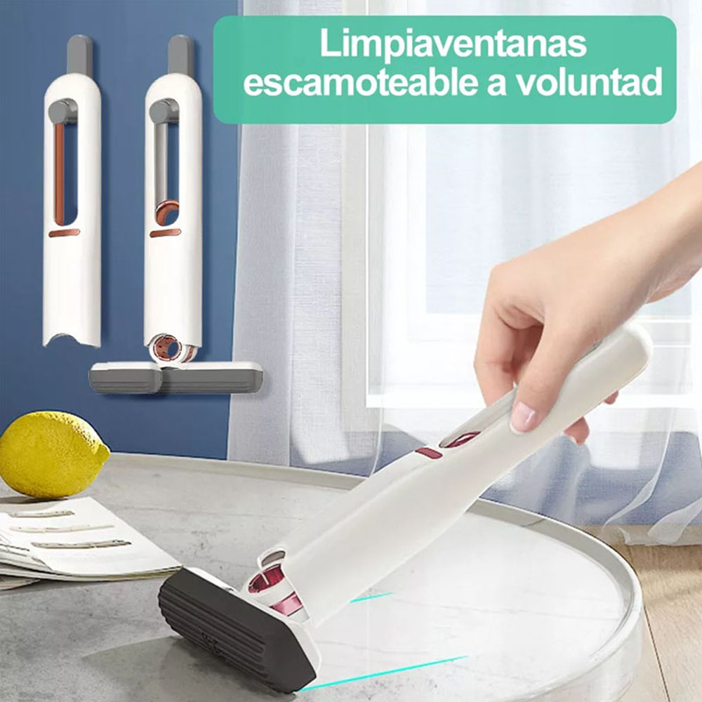 Foto 5 pulgar | Set De 2 Limpiador De Vidrios Con Jalador Y Esponja Mini Mop