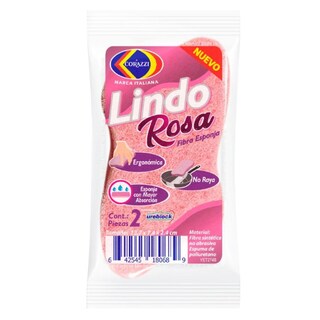 Foto 1 | Fibra Esponja Lindo Rosa Corazzi Económica No Raya