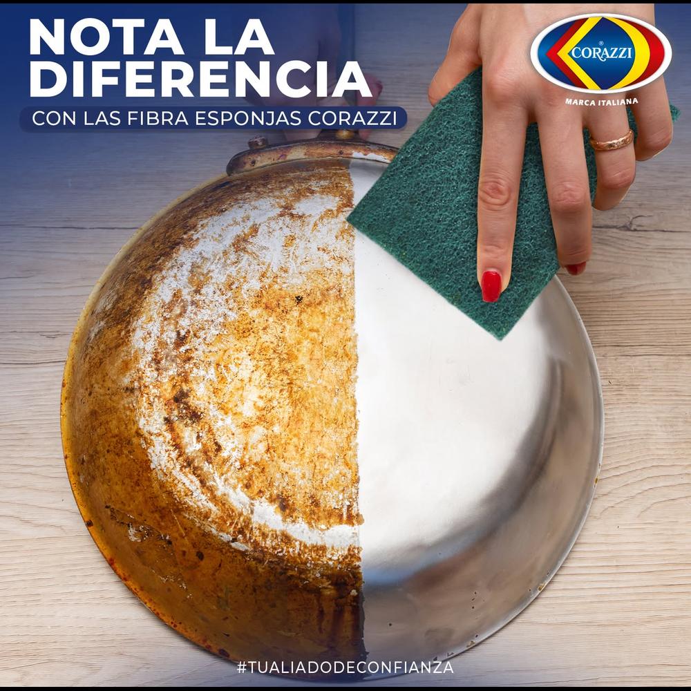 Foto 4 pulgar | Fibra Esponja Económica Corazzi Irregular 12 Piezas