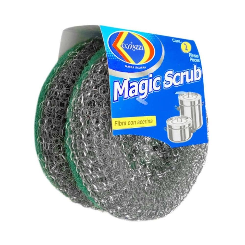 Fibra Magic Scrub Corazzi Metálica Con Acerina $1,199