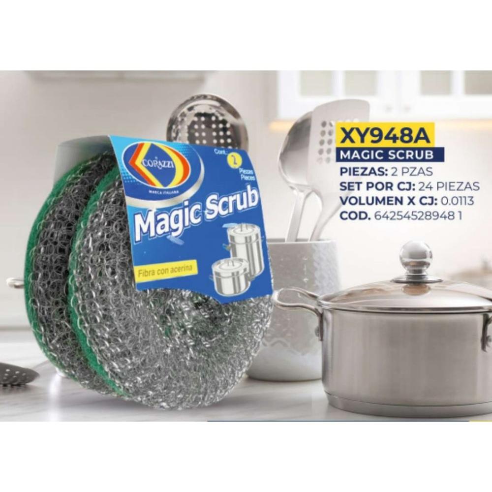 Foto 3 pulgar | Fibra Magic Scrub Corazzi Metálica Con Acerina