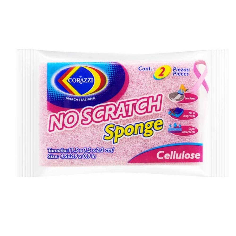 Fibras Esponja Celulosa Corazzi Rosa 12 Paquetes $549