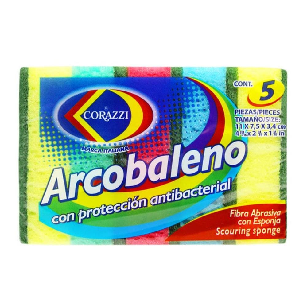 Fibra Esponja Arcobaleno Corazzi Antimaterial 24 Paquetes $1,099