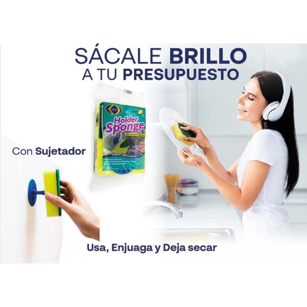 Foto 3 pulgar | Fibra Esponja Corazzi con Soporte 12 Paquetes