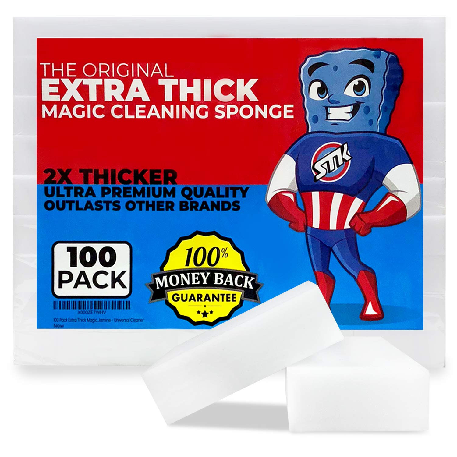Foto 2 pulgar | Esponjas Limpiadoras Stk Extra Thick Magic 100 Piezas - Venta Internacional