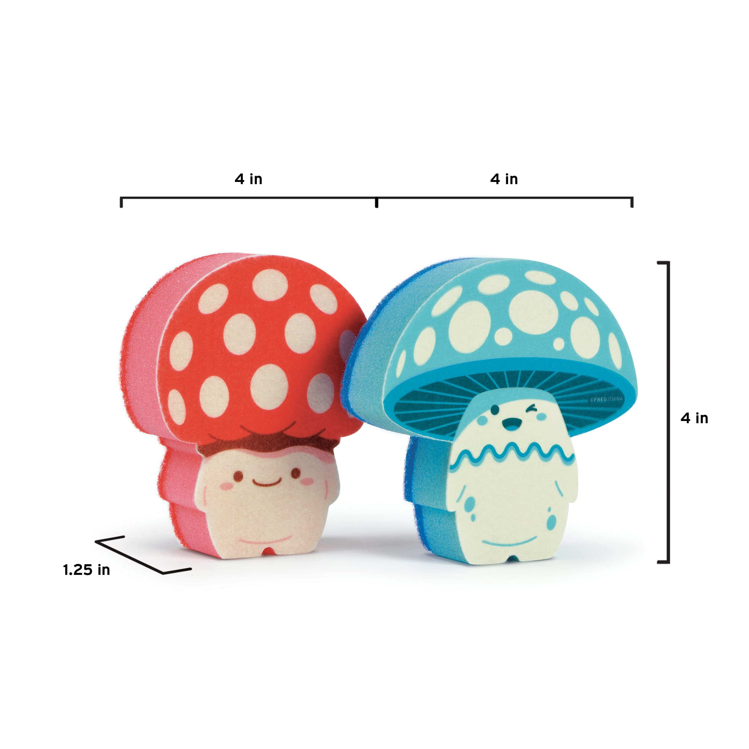Foto 3 | Esponjas De Cocina Originales Fred Fun Guys Con Forma De Hongos, Juego De 2 - Venta Internacional.