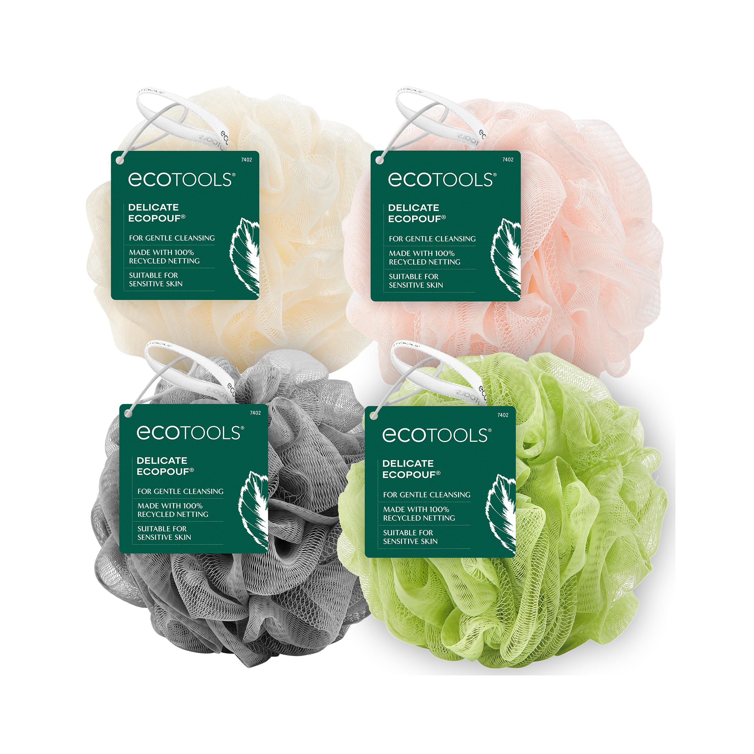 Foto 1 | Esponja Loofah Ecotools Delicate Ecopouf, Paquete De 4 Unidades, 240 Ml - Venta Internacional.