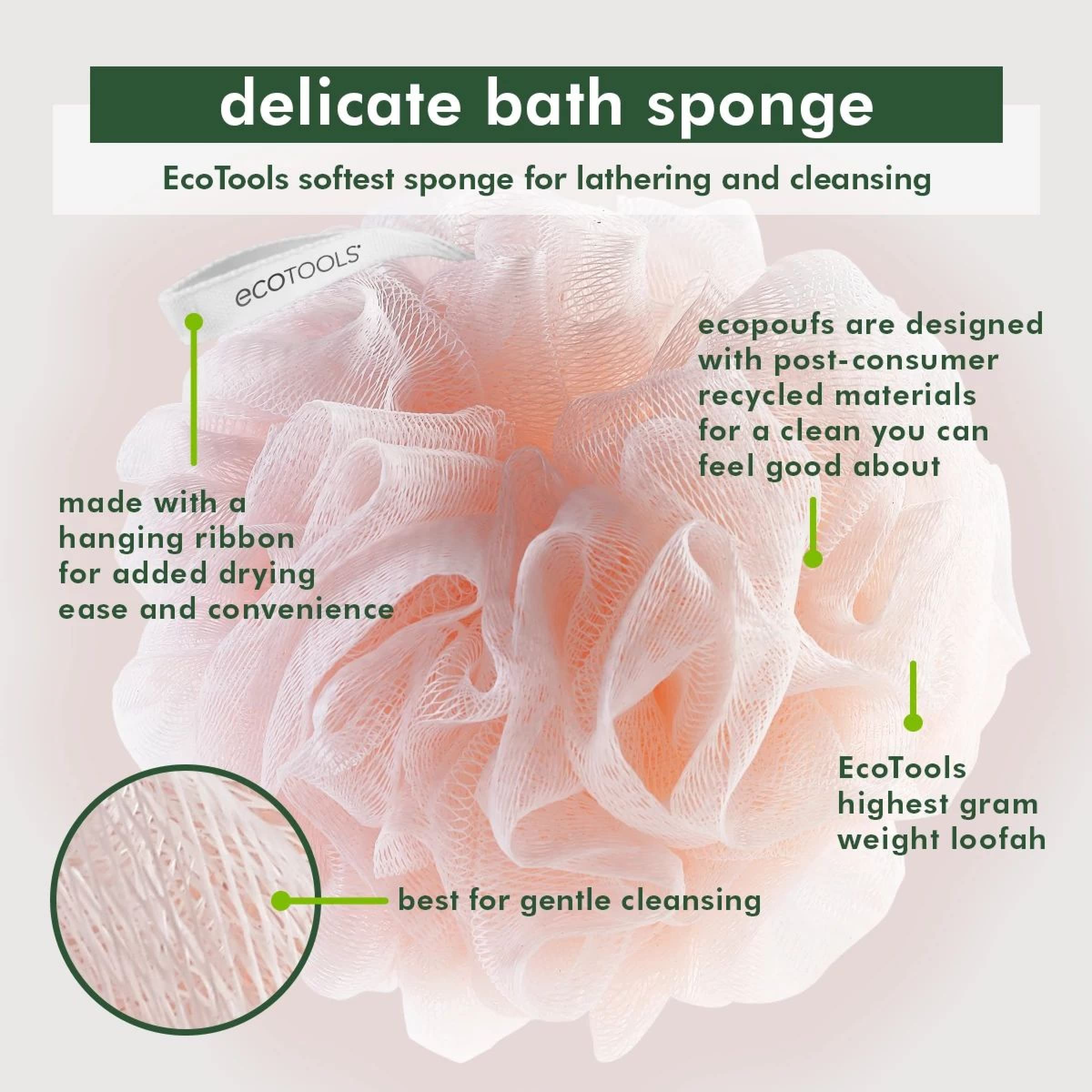 Foto 5 pulgar | Esponja Loofah Ecotools Delicate Ecopouf, Paquete De 4 Unidades, 240 Ml - Venta Internacional.